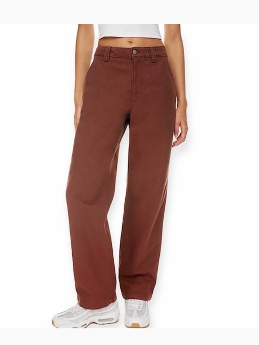 TNA Greenwich Carpenter Pant Size 6 burgundy